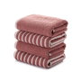 Mijolnir Stripe Melange - Rose Juego de 4 Toallas de Mano